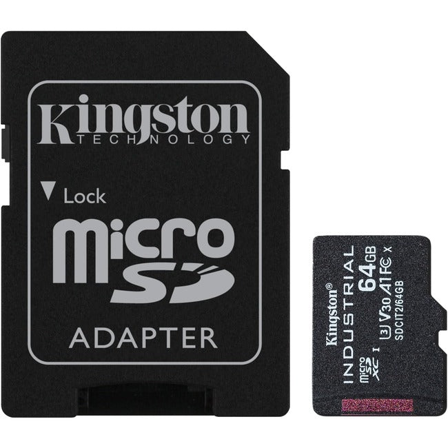 Kingston Industrial SDCIT2 64 GB Class 10/UHS-I (U3) V30 microSDXC - SDCIT2/64GB