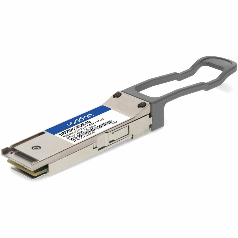 AddOn Intel&reg; Compatible TAA 40GBase-SWDM4 QSFP+ Transceiver (MMF, 850nm, 350m, LC, DOM) - E40GQSFPSWDM-AO
