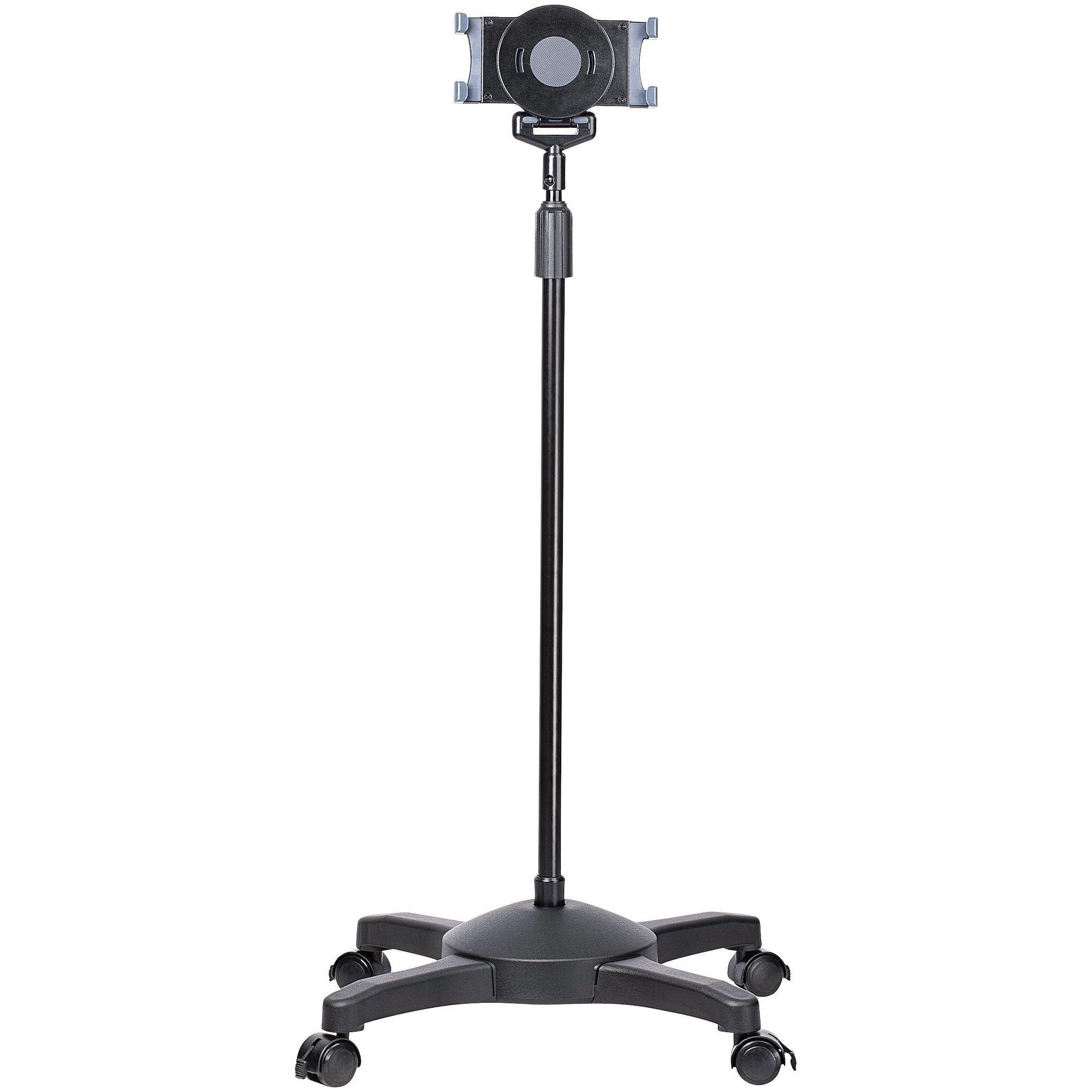 StarTech.com Mobile Tablet Stand with wheels, Height Adjustable Cart, Universal Rolling Tablet Stand for 7 - 11in w/ Detachable Holder, TAA - STNDTBLTMOB