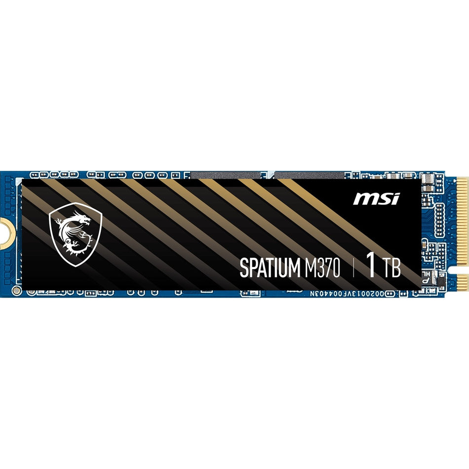 MSI SPATIUM M370 1 TB Solid State Drive - M.2 2280 Internal - PCI Express NVMe (PCI Express NVMe 3.0 x4) - SM370N1TB