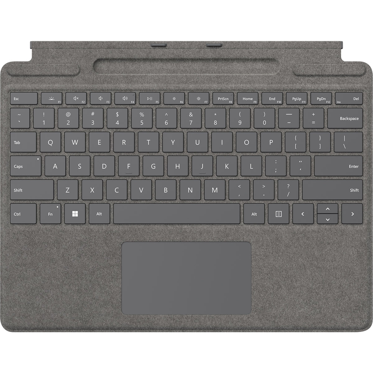 Microsoft Signature Keyboard/Cover Case for 13" Microsoft Surface Pro 8, Surface Pro X Tablet - Platinum - 8XB-00061