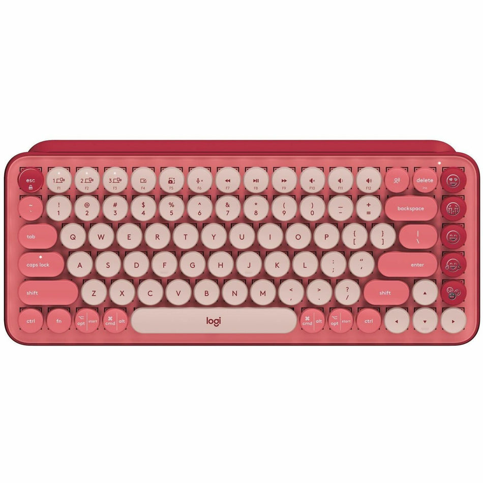 Logitech POP Keys Wireless Mechanical Keyboard With Emoji Keys - Heartbreaker Rose - 920-010709