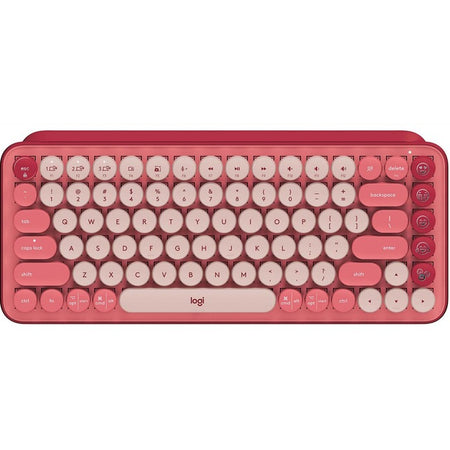 Logitech POP Keys Wireless Mechanical Keyboard With Emoji Keys - Heartbreaker Rose - 920-010709