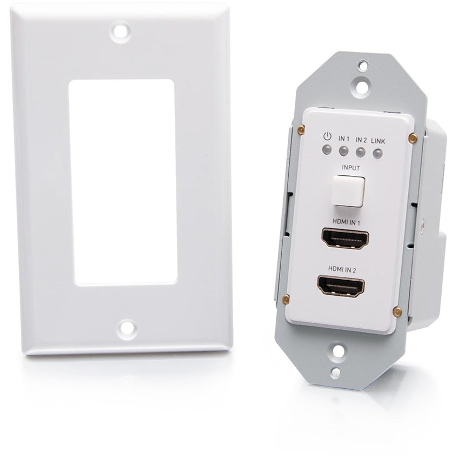 C2G 1-Gang Dual HDMI HDBaseT Wall Plate Transmitter RS232 over Cat Extender - C2G30022