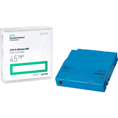 HPE LTO-9 Ultrium 45TB RW Non Custom Labeled 20 Data Cartridges with Cases - Q2079AN