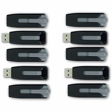 32GB Store 'n' Go&reg; V3 USB 3.2 Gen 1 Flash Drive - 10pk Business Bulk - Gray - 70894
