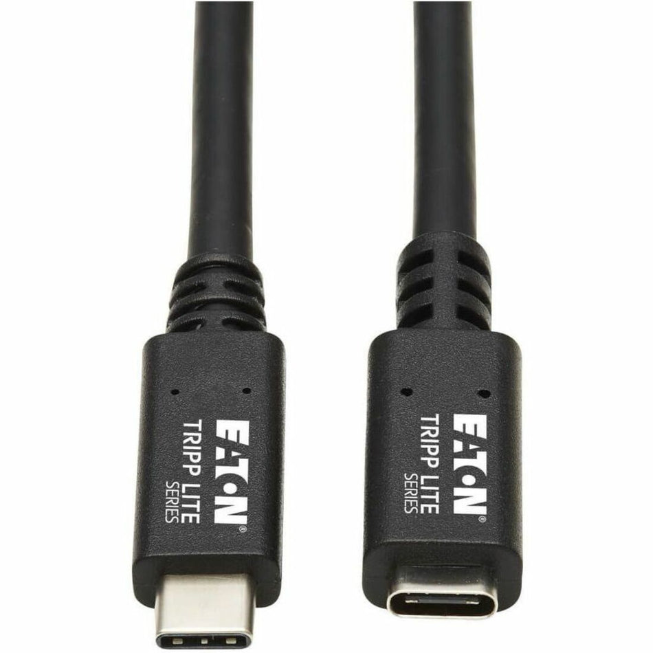Eaton Tripp Lite Series USB-C Extension Cable (M/F) - USB 3.2 Gen 2 (10Gbps), Thunderbolt 3 Compatible, Black, 20 in. (0.5 m) - U421-20N-G2