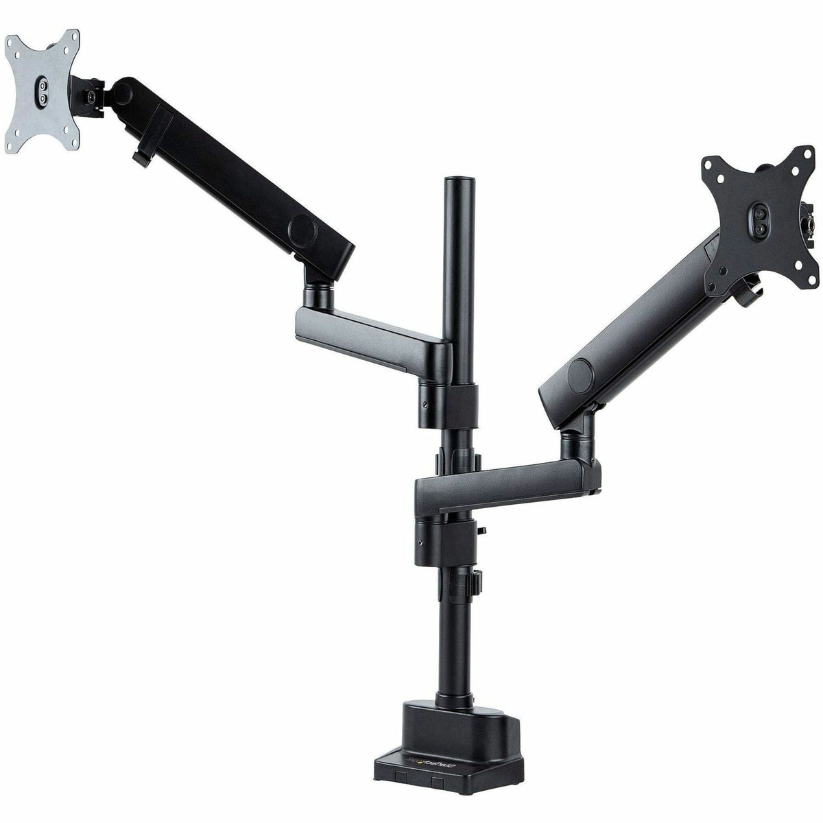 StarTech.com Desk Mount Dual Monitor Arm, Height Adjustable Monitor Mount for 2x VESA Displays up to 32" (17.6lb/8kg), Mechanical Spring - ARMDUALPIVOT