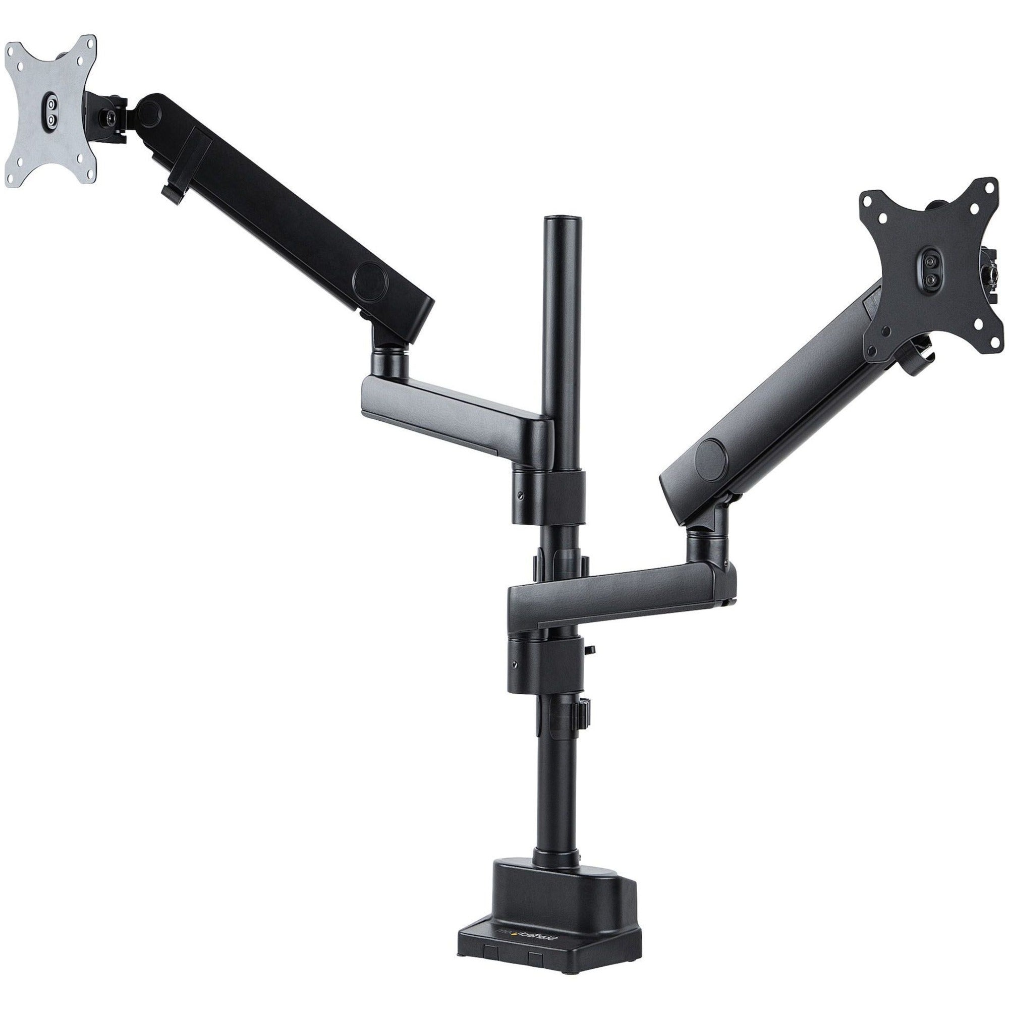 StarTech.com Desk Mount Dual Monitor Arm, Height Adjustable Full Motion Monitor Mount for 2x VESA Displays up to 32" (17.6lb/8kg) - ARMDUALPIVOT