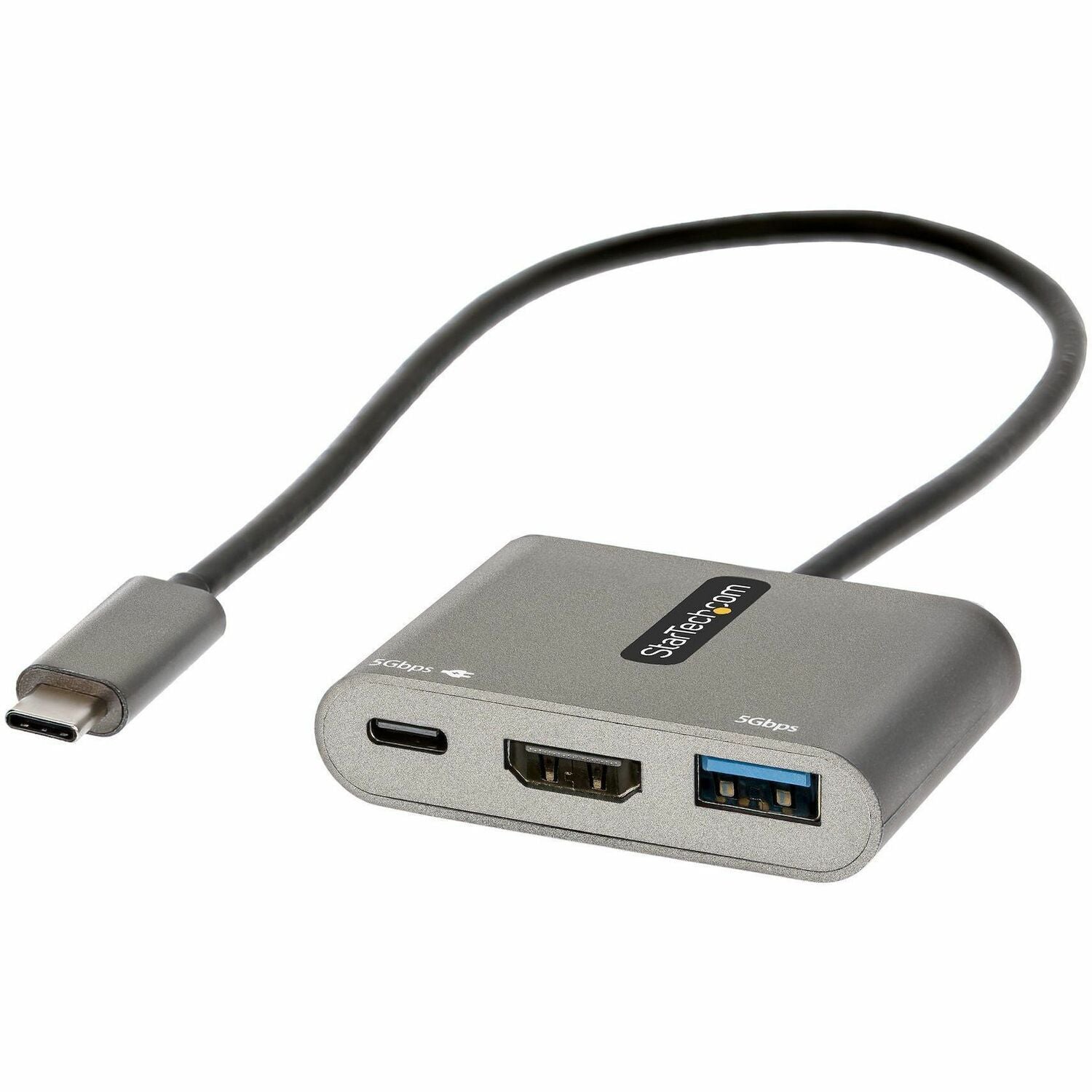 StarTech.com USB C Multiport Adapter, USB-C to HDMI 4K, 100W PD Pass-Through, USB 3.0 Hub 5Gbps (1xC/1xA), USB-C Mini Dock/Travel Dock - CDP2HDUACP2