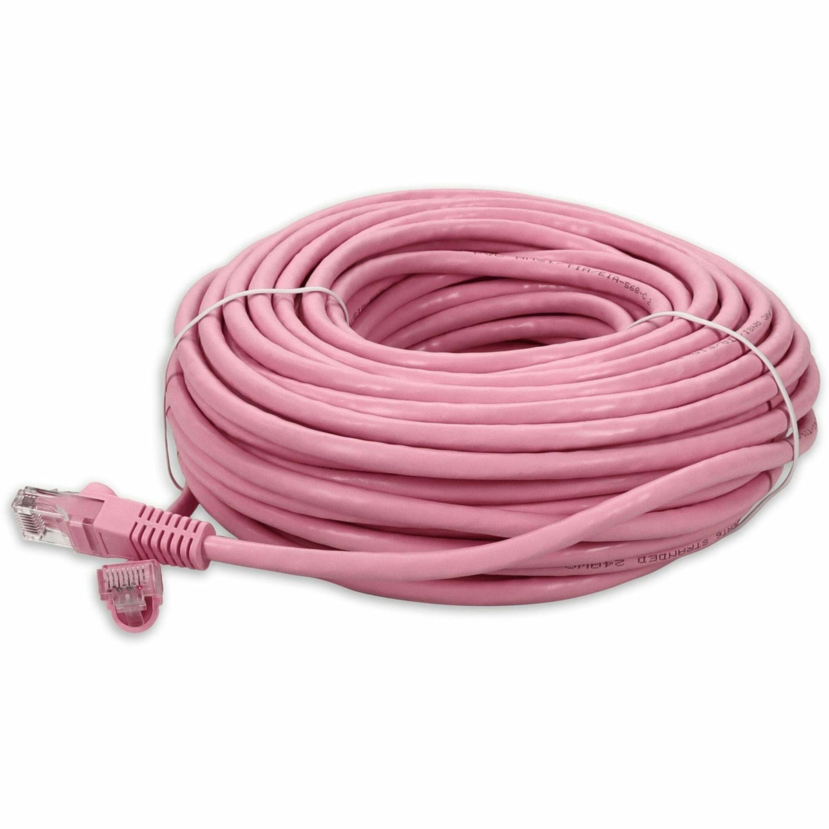 AddOn 100ft Pink CAT 6 PVC Ethernet Cable Snagless Bubble Boot RJ-45 M/M - ADD-100FCAT6-PK