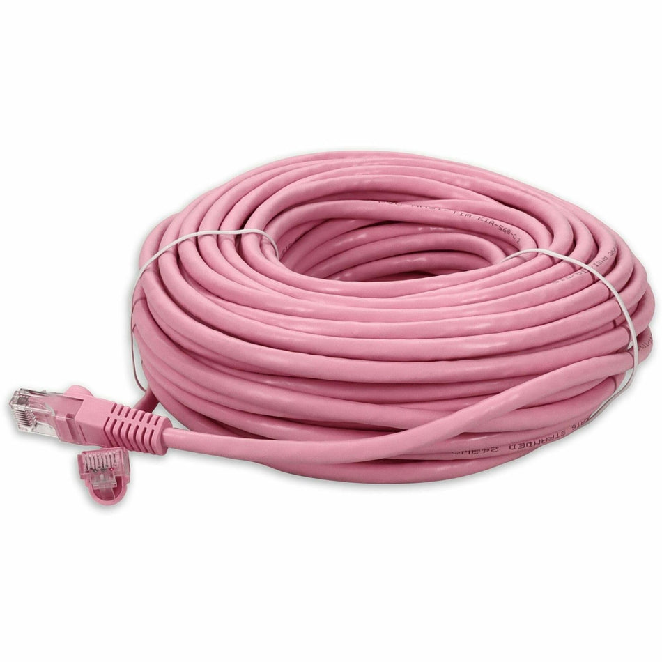 AddOn 100ft Pink CAT 6 PVC Ethernet Cable Snagless Bubble Boot RJ-45 M/M - ADD-100FCAT6-PK