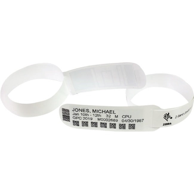 Zebra Z-Band UltraSoft RFID LR Wristband - ZIPRD3015155