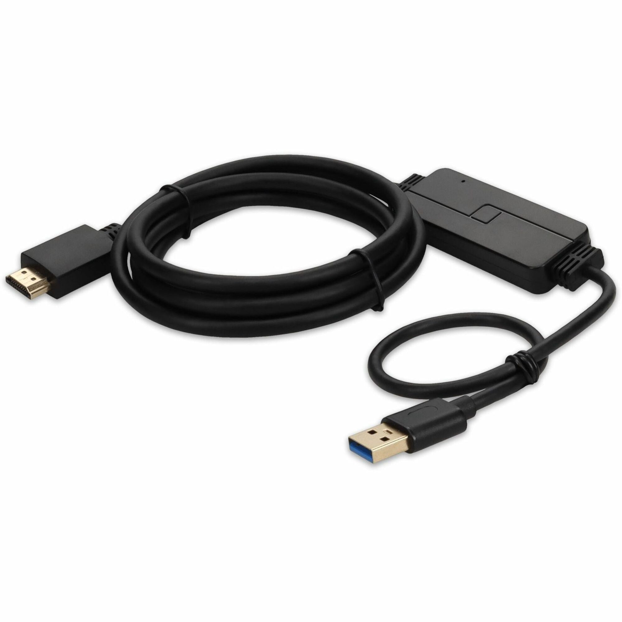 AddOn 2.0m (6.6ft) USB A 3.0 Male to HDMI 1.3 Male Black Adapter Cable - USB32HDMI2M