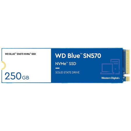 Western Digital Blue SN570 WDS250G3B0C 250 GB Solid State Drive - M.2 2280 Internal - PCI Express NVMe (PCI Express NVMe 3.0 x4) - WDS250G3B0C