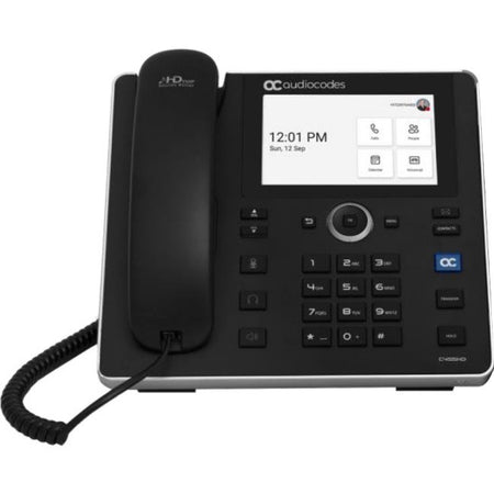 AudioCodes C455HD IP Phone - Corded - Corded - Wi-Fi, Bluetooth - Wall Mountable - Black - TEAMS-C455HD-DBW