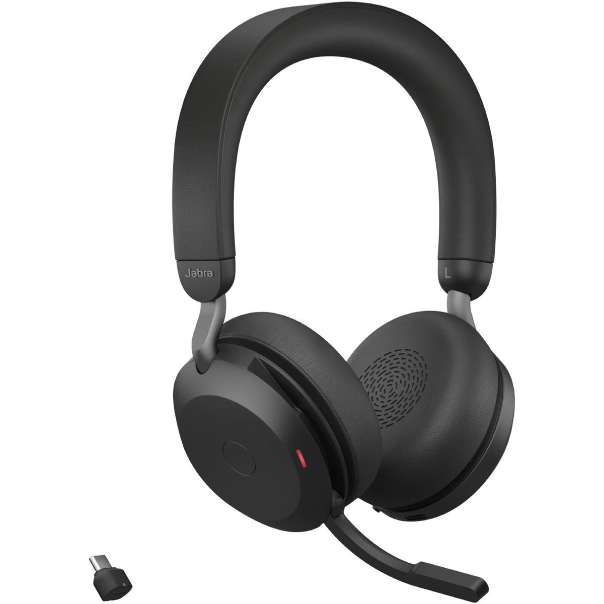 Jabra Evolve2 75 Wireless On-ear Stereo Headset - USB-C - Unified Communication - Black - Binaural - Ear-cup - 3000 cm - Bluetooth - 20 Hz to 20 kHz - MEMS Technology Microphone - Noise Cancelling - 27599-989-899