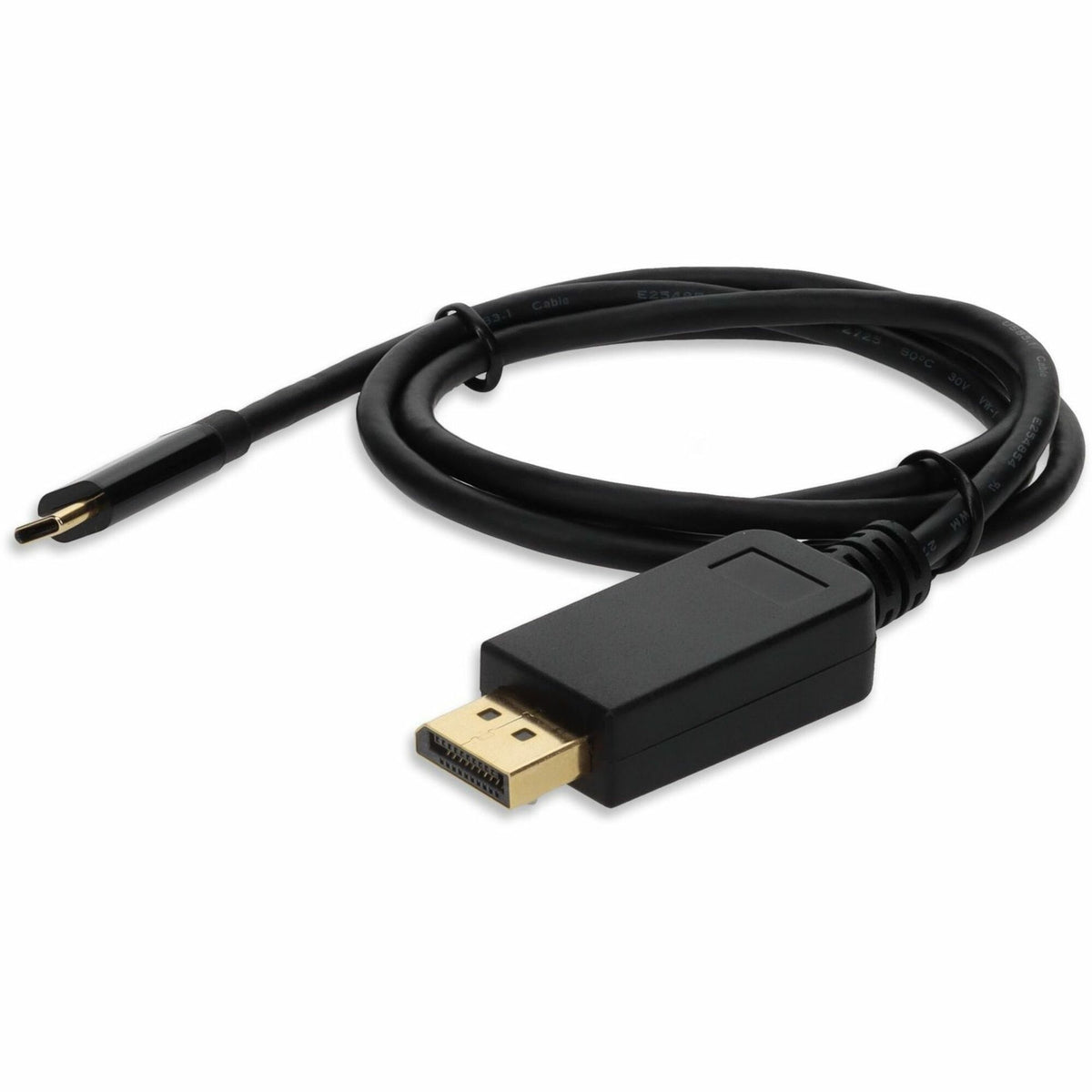 AddOn 6ft USB 3.1 (C) Male to DisplayPort Male Black Cable - USBC2DPMM6F