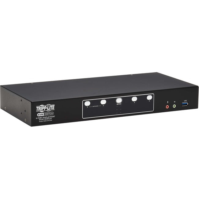 Tripp Lite by Eaton 4-Port DisplayPort Dual-Display KVM Switch - 4K 60 Hz, USB 3.2 Gen 1, HDCP 2.2, USB Sharing - B006-DP2UA4