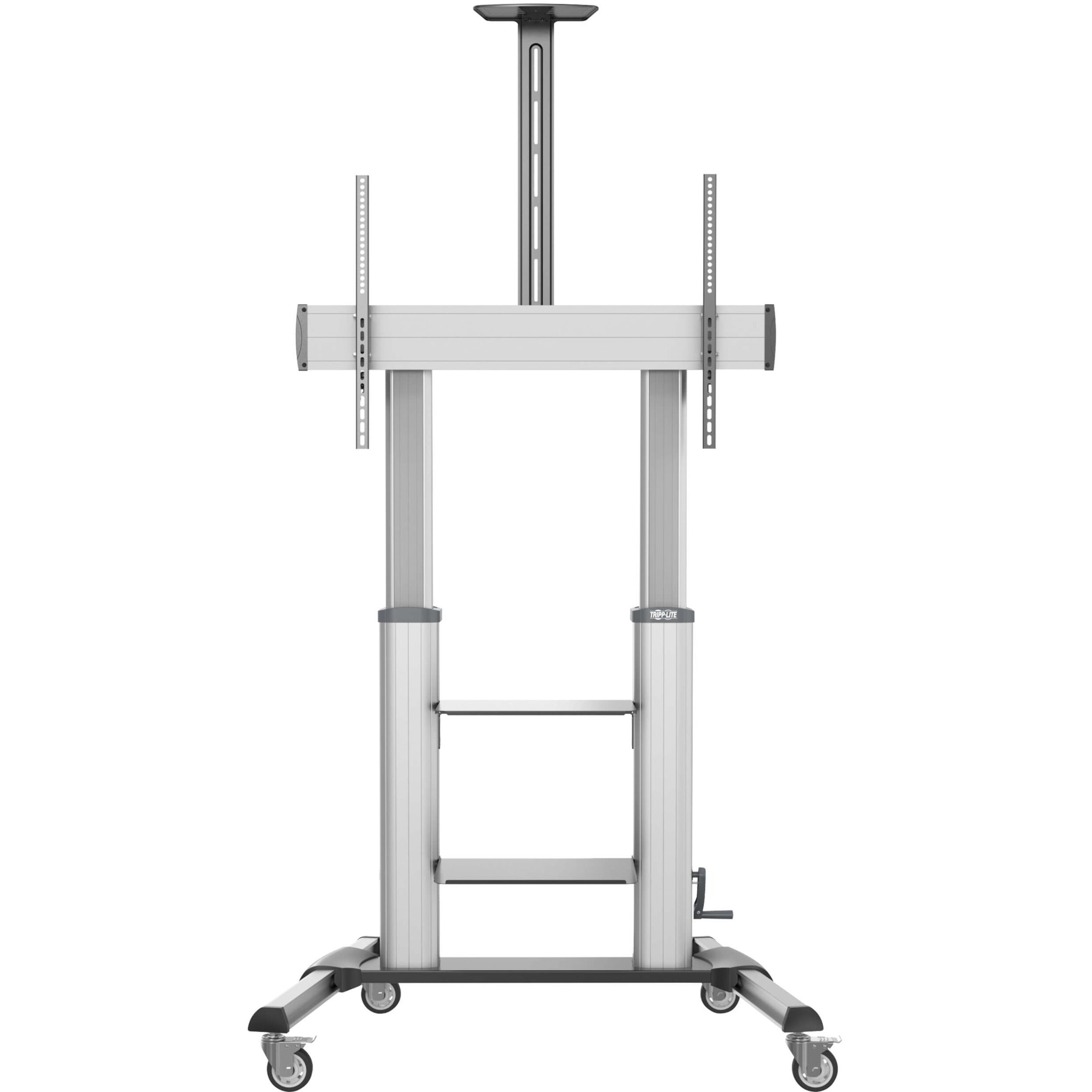 Tripp Lite by Eaton Safe-IT Heavy-Duty Rolling TV Cart with Height-Adjusting Crank Handle for 60 to 100-inch Displays - DMCS60100XXCK