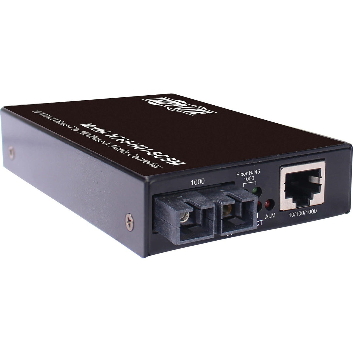 Tripp Lite by Eaton Hardened Gigabit Fiber to Ethernet Media Converter, 10/100/1000 Mbps, RJ45/SC Singlemode, -10&deg; to 60&deg;C, 10 km (6.2 mi.), TAA - N785-H01-SCSM