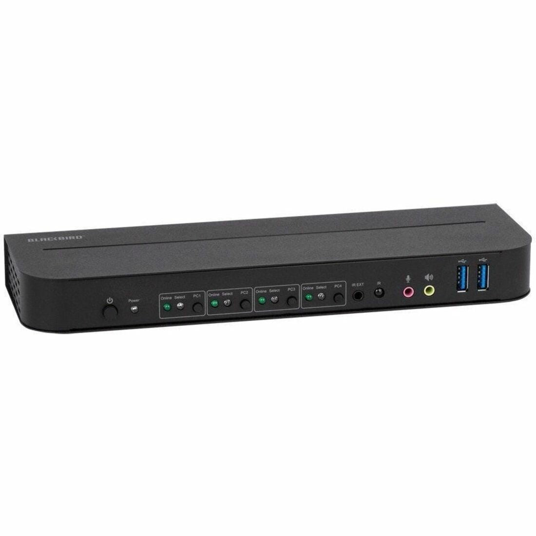 Monoprice Blackbird 4K60 4x1 KVM Switch with DisplayPort 1.4 and USB 3.0, Supports HDR, HDCP 2.2, YCbCr 4:4:4 - 42646