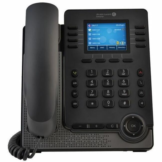 Alcatel-Lucent M5 IP Phone - Corded - Corded/Cordless - Bluetooth - Wall Mountable, Desktop - Gray - 3MK27002AA