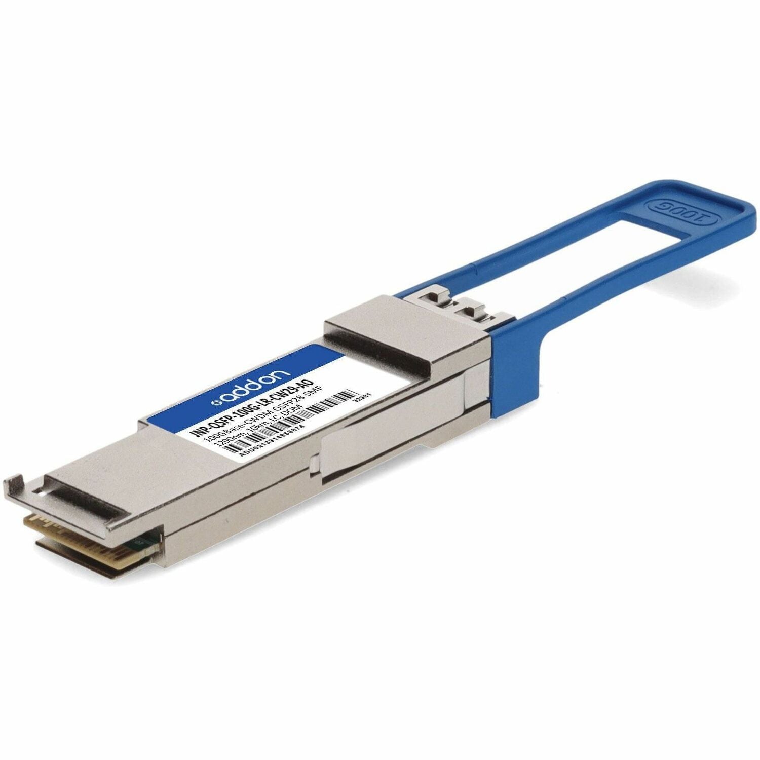 AddOn Juniper Networks&reg; JNP-QSFP-100G-LR-CW29 Compatible TAA 100GBase-CWDM QSFP28 Transceiver Single Lambda (SMF, 1290nm, 10km w/FEC, LC, DOM) - JNP-QSFP-100G-LR-CW29-AO