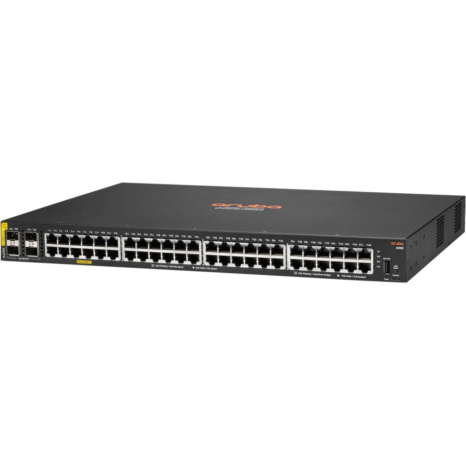 Aruba 6100 48G Class4 PoE 4SFP+ 370W Switch - JL675A#ABB