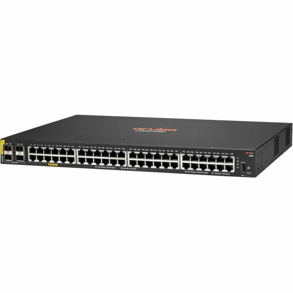 Aruba 6100 48G Class4 PoE 4SFP+ 370W Switch - JL675A#ACF