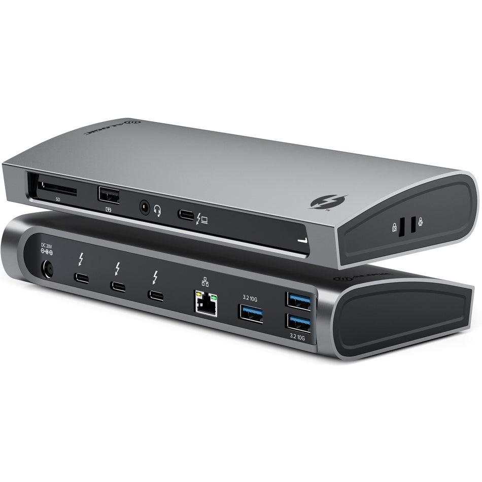 Alogic Thunderbolt 4 docking station with ultra-fast data transfer, 100W power delivery, and support for dual 8K or triple 4K displays - TB4D3TB