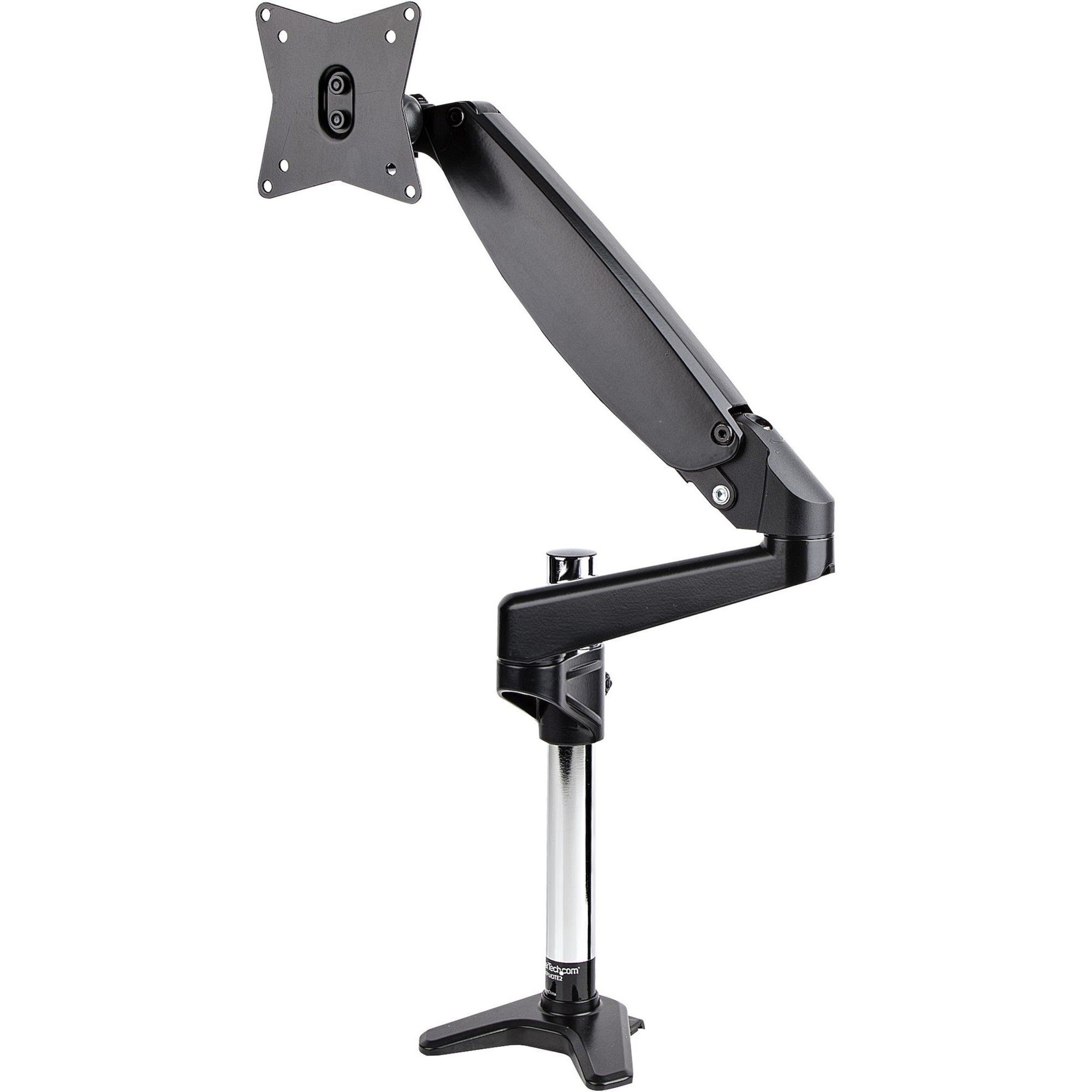 StarTech.com Desk Mount Monitor Arm for Single VESA Display 49"(17.6lb/8kg), Full Motion Articulating & Height Adjustable, C-Clamp/Grommet - ARMPIVOTE2