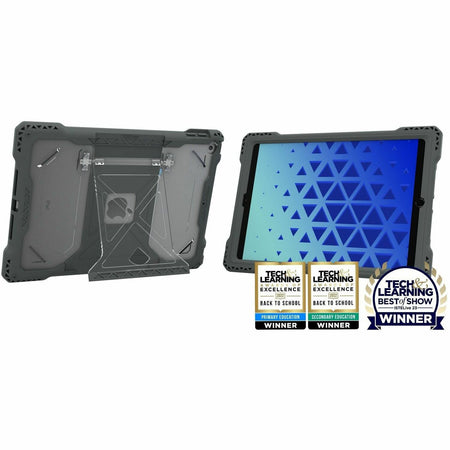 MAXCases Shield Extreme-X2 for iPad 9 10.2" (Fits iPad 7/8/9) (Black Bezel-Gray Case) - AP-SXX2-IP9-BLK