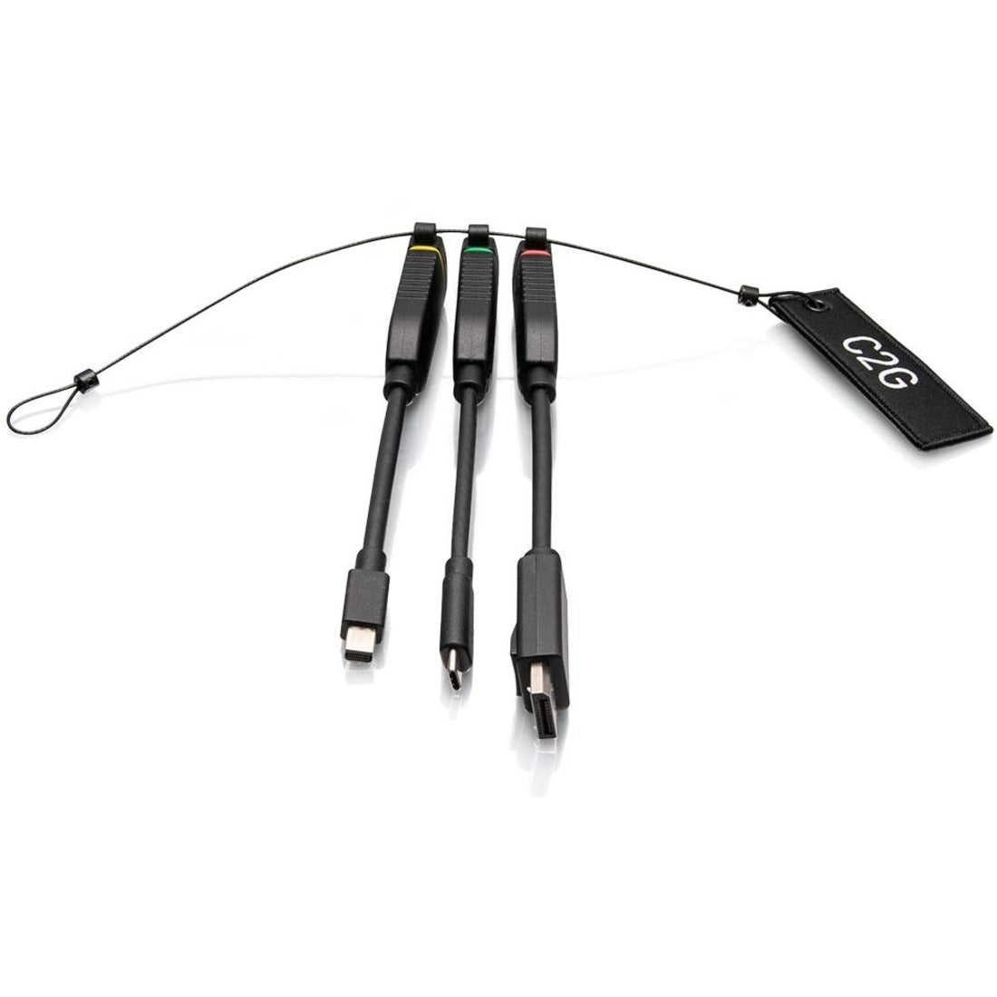 C2G Universal 4K HDMI&reg; Dongle Adapter Ring with Color Coded Mini DisplayPort™, DisplayPort, and USB-C&reg; - C2G30028