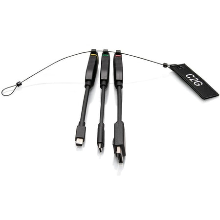 C2G Universal 4K HDMI&reg; Dongle Adapter Ring with Color Coded Mini DisplayPort™, DisplayPort, and USB-C&reg; - C2G30028