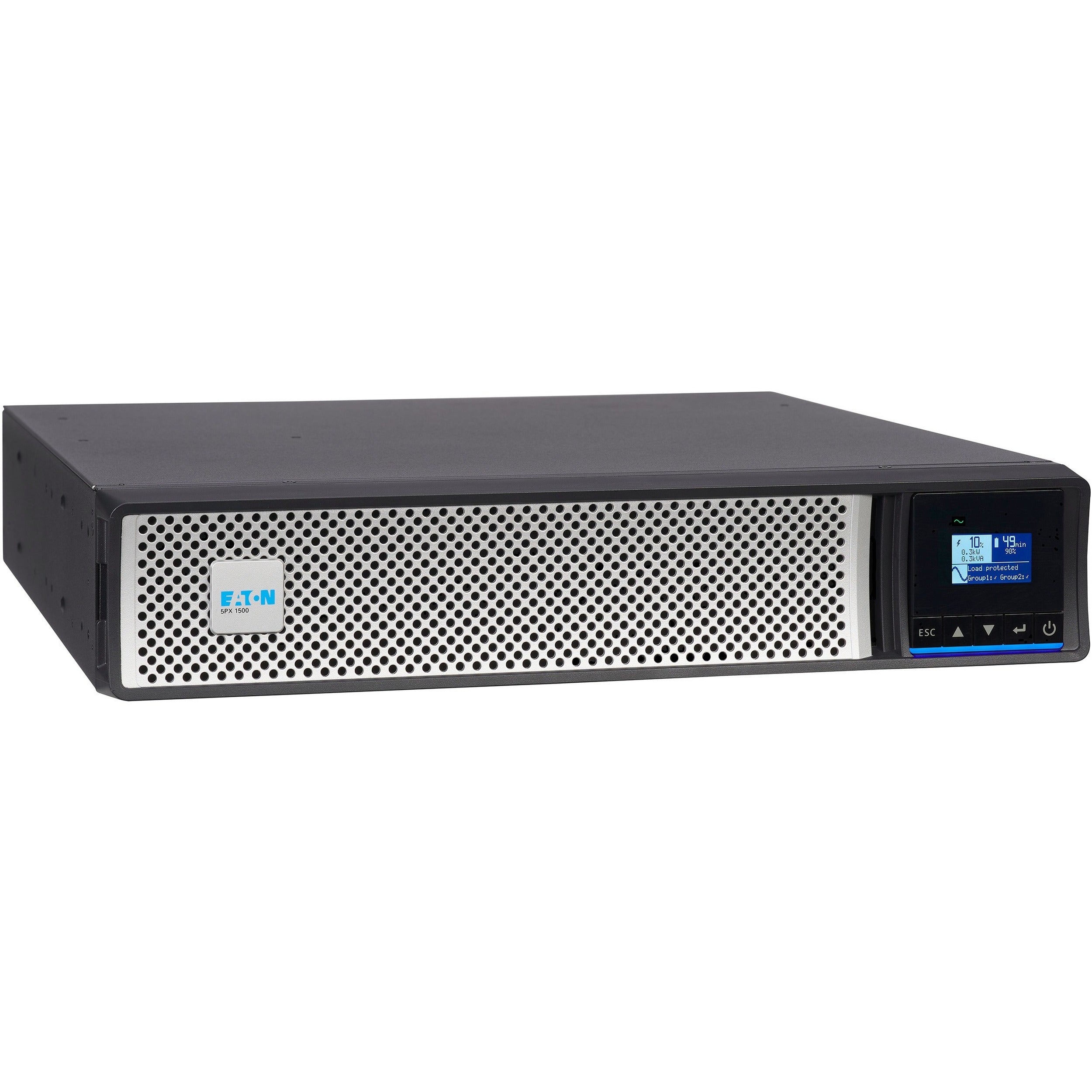 Eaton 5PX G2 1440VA 1440W 120V Line-Interactive UPS - 8 NEMA 5-15R Outlets, Cybersecure Network Card Included, Extended Run, 2U Rack/Tower - 5PX1500RTNG2