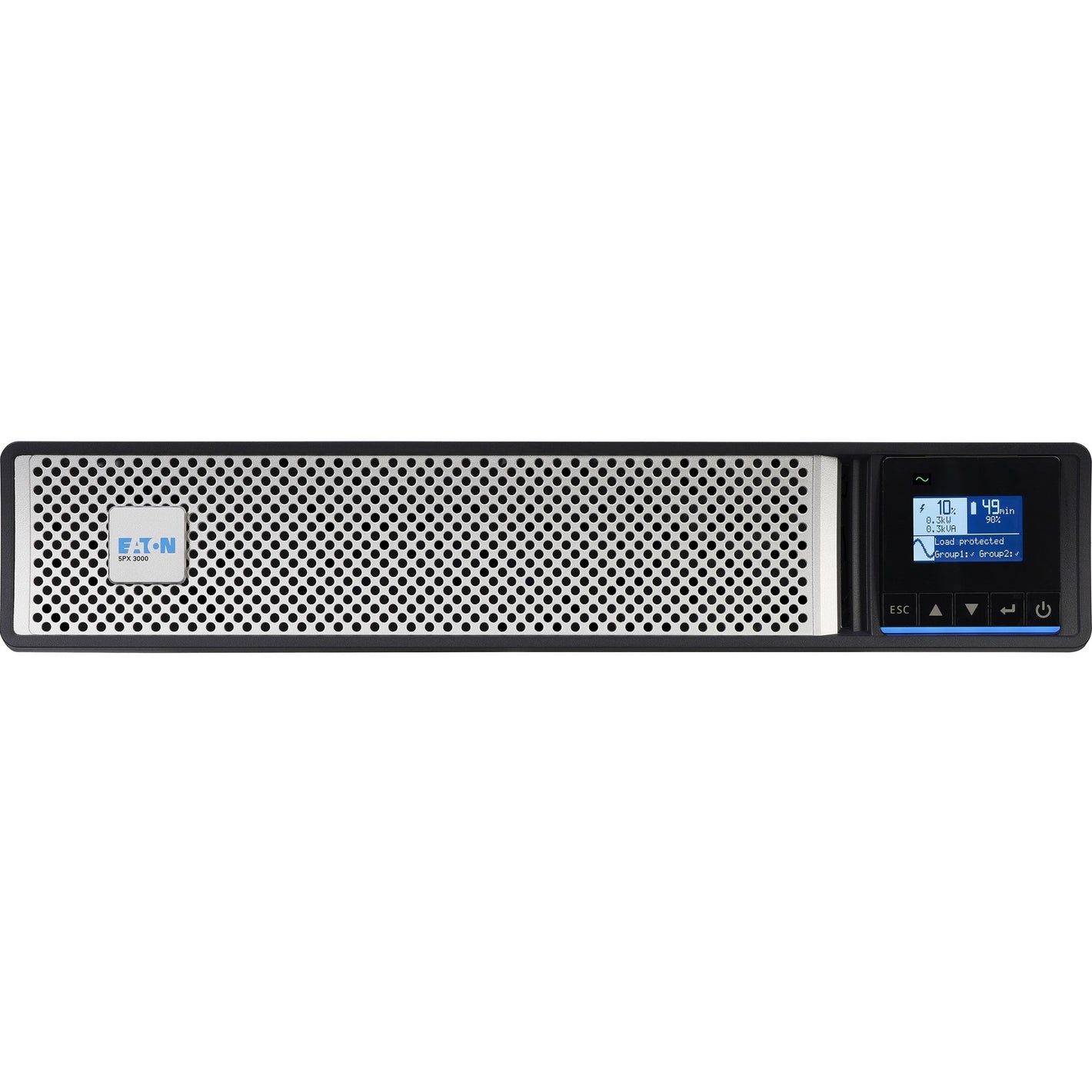 Eaton 5PX G2 3000VA 3000W 120V Line-Interactive UPS - 6 NEMA 5-20R, 1 L5-30R Outlets, Cybersecure Network Card Included, Extended Run, 2U Rack/Tower - 5PX3000RTNG2