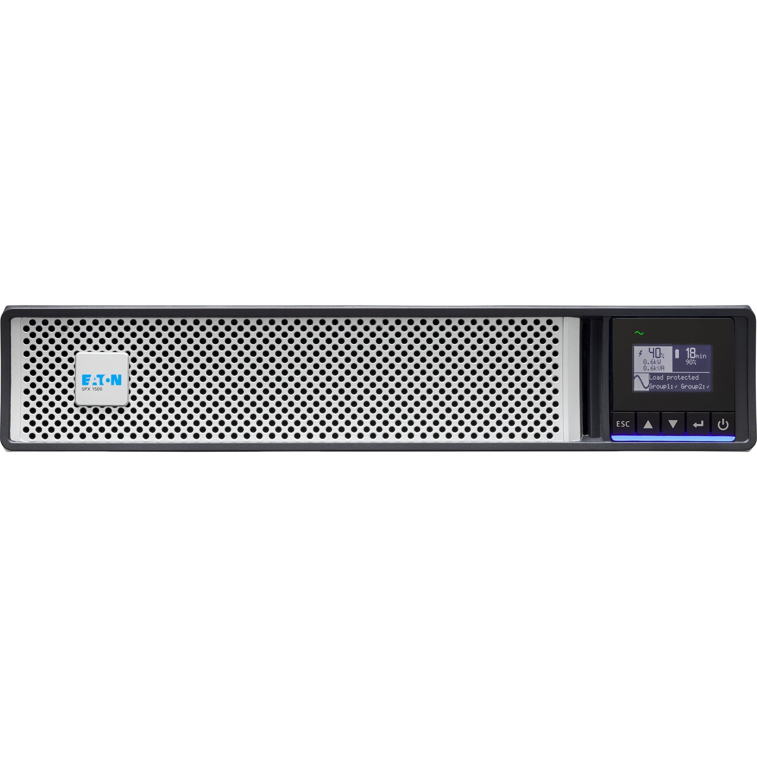Eaton 5PX G2 1500VA 1500W 208V Line-Interactive UPS - 8 C13 Outlets, Cybersecure Network Card Option, Extended Run, 2U Rack/Tower - 5PX1500HRTG2