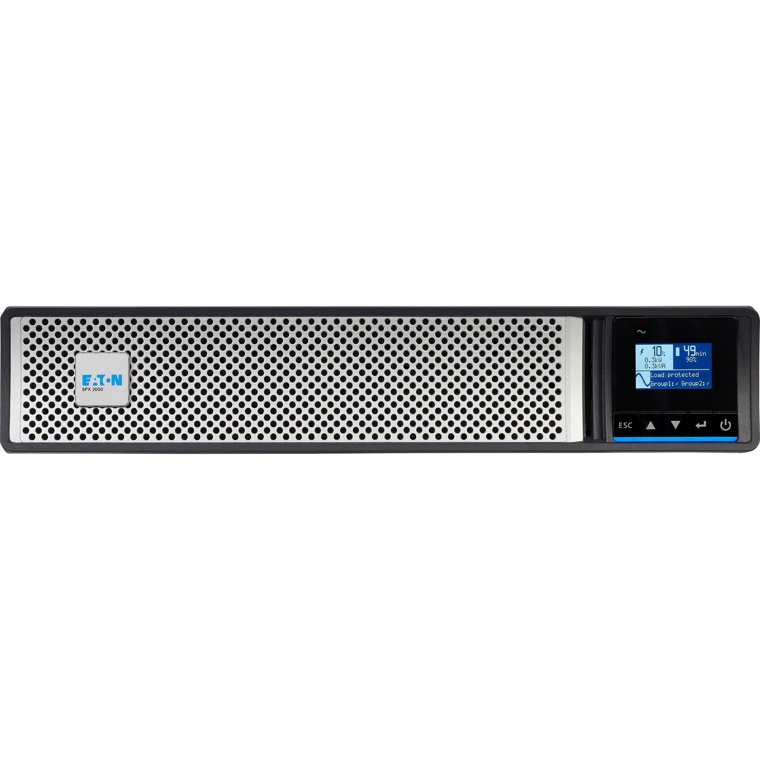 Eaton 5PX G2 1950VA 1950W 120V Line-Interactive UPS - 6 NEMA 5-20R, 1 L5-20R Outlets, Cybersecure Network Card Included, Extended Run, 2U Rack/Tower - Battery Backup - 5PX2000RTNG2