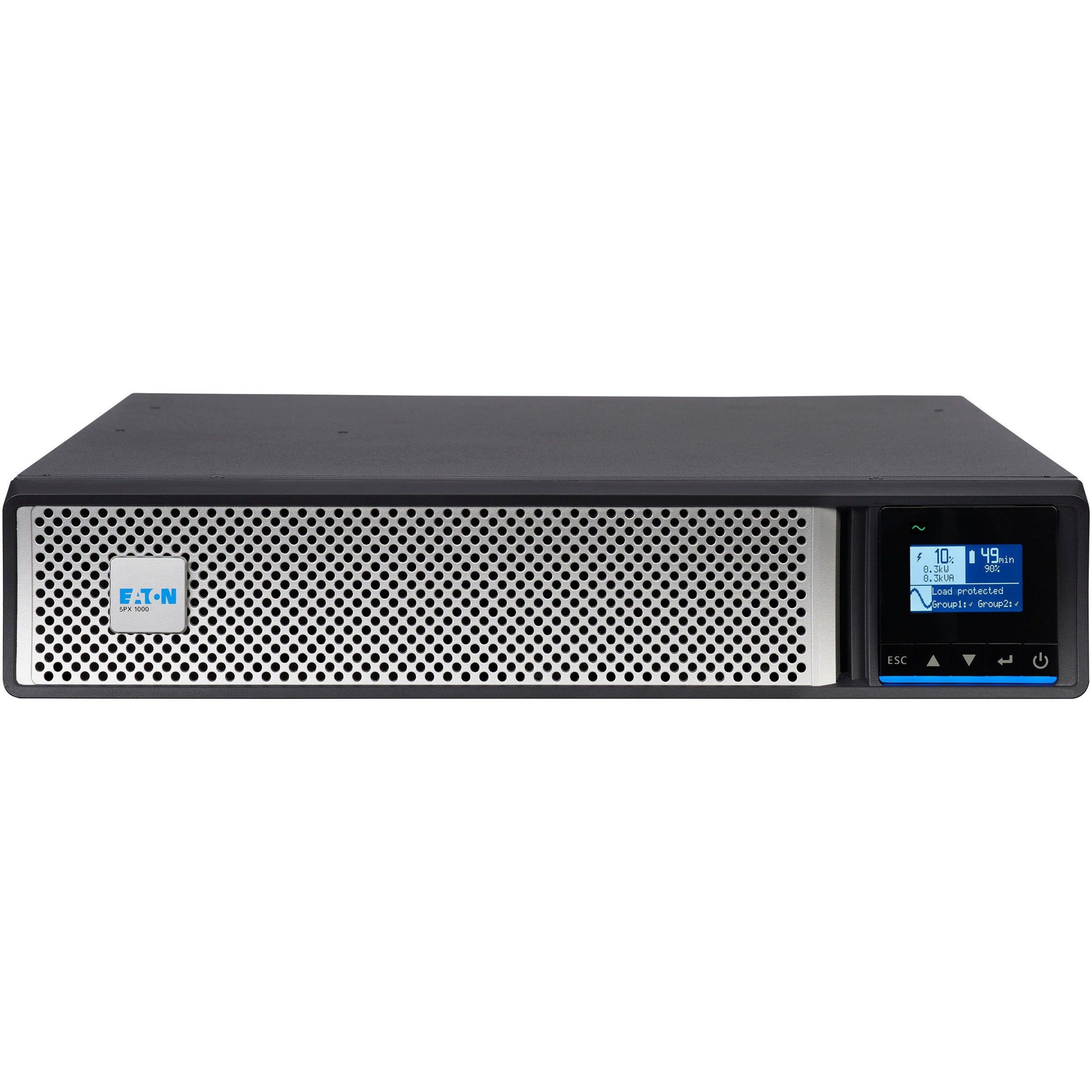 Eaton 5PX G2 1000VA 1000W 120V Line-Interactive UPS - 8 NEMA 5-15R Outlets, Cybersecure Network Card Option, Extended Run, 2U Rack/Tower - Battery Backup - 5PX1000RTG2