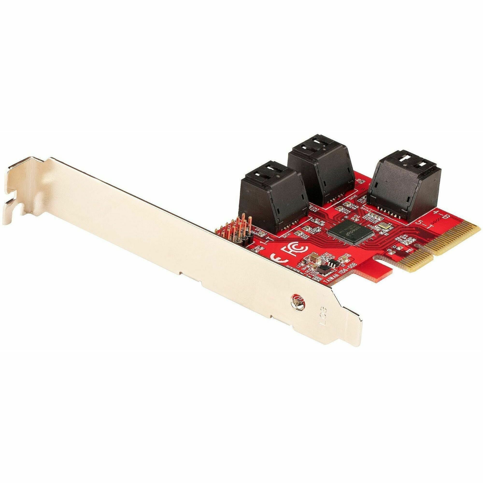 StarTech.com SATA PCIe Card, 6 Port PCIe SATA Expansion Card, 6Gbps SATA Adapter, Stacked SATA Connectors, PCI Express to SATA Converter - 6P6G-PCIE-SATA-CARD