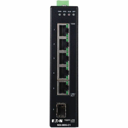 Eaton Tripp Lite Series 5-Port Managed Industrial Gigabit Ethernet Switch - 10/100/1000 Mbps, GbE SFP Slot, -40&deg; to 75&deg;C, DIN Mount, TAA - NGI-M05-C1