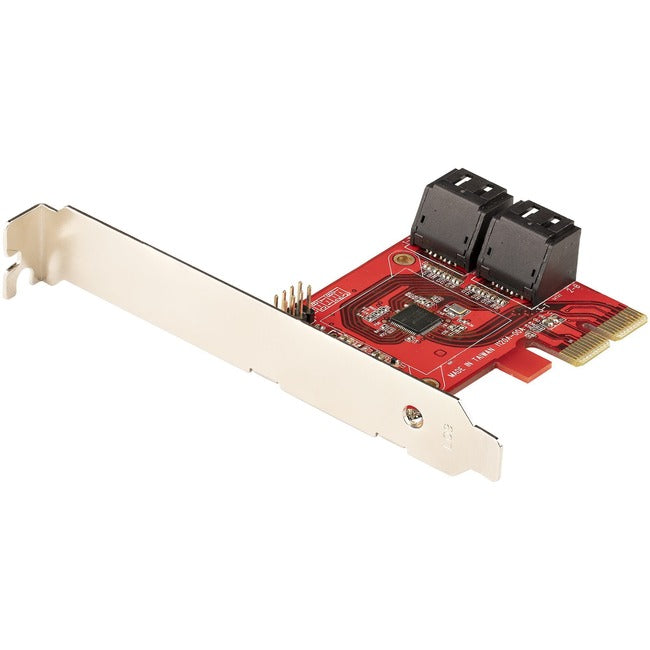 StarTech.com SATA PCIe Card, 4 Port PCIe SATA Expansion Card, 6Gbps, Stacked Connectors, Non-RAID, PCI Express to SATA Converter/Adapter - 4P6G-PCIE-SATA-CARD