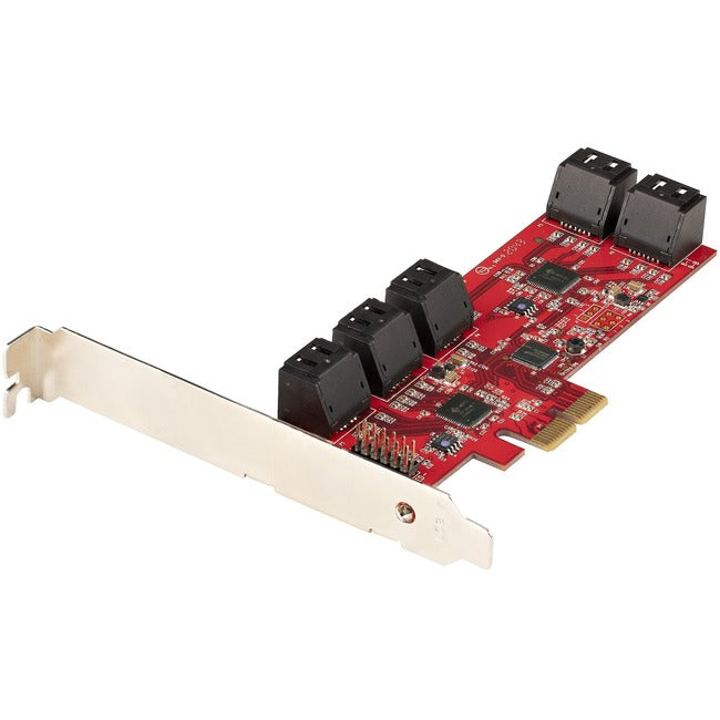 StarTech.com SATA PCIe Card, 10 Port PCIe SATA Expansion Card, 6Gbps SATA Adapter, Stacked SATA Connectors, PCI Express to SATA Converter - 10P6G-PCIE-SATA-CARD