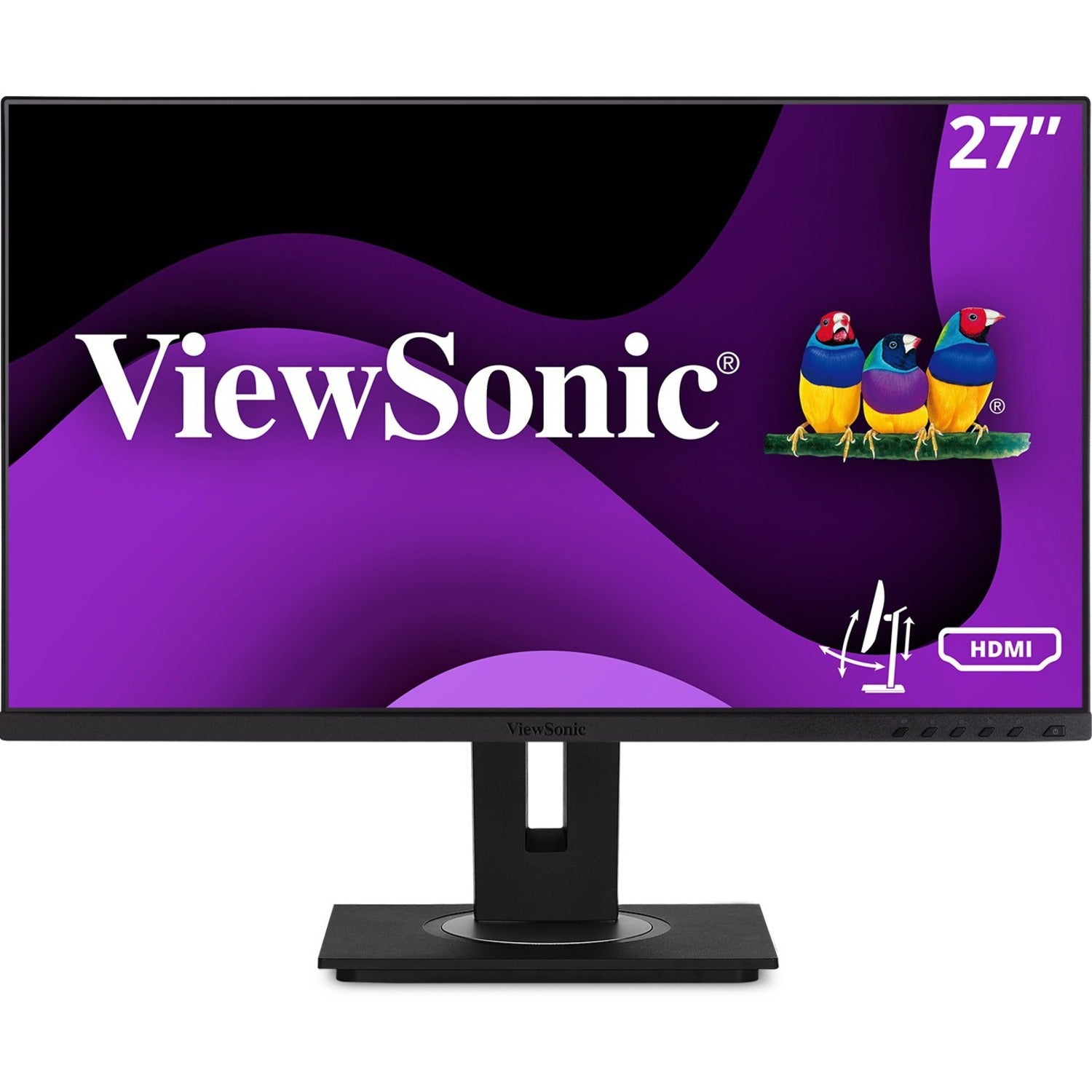 ViewSonic VG2748A 27 Inch IPS 1080p Ergonomic Monitor with Ultra-Thin Bezels, HDMI, DisplayPort, USB, VGA, and 40 Degree Tilt for Home and Office - VG2748a