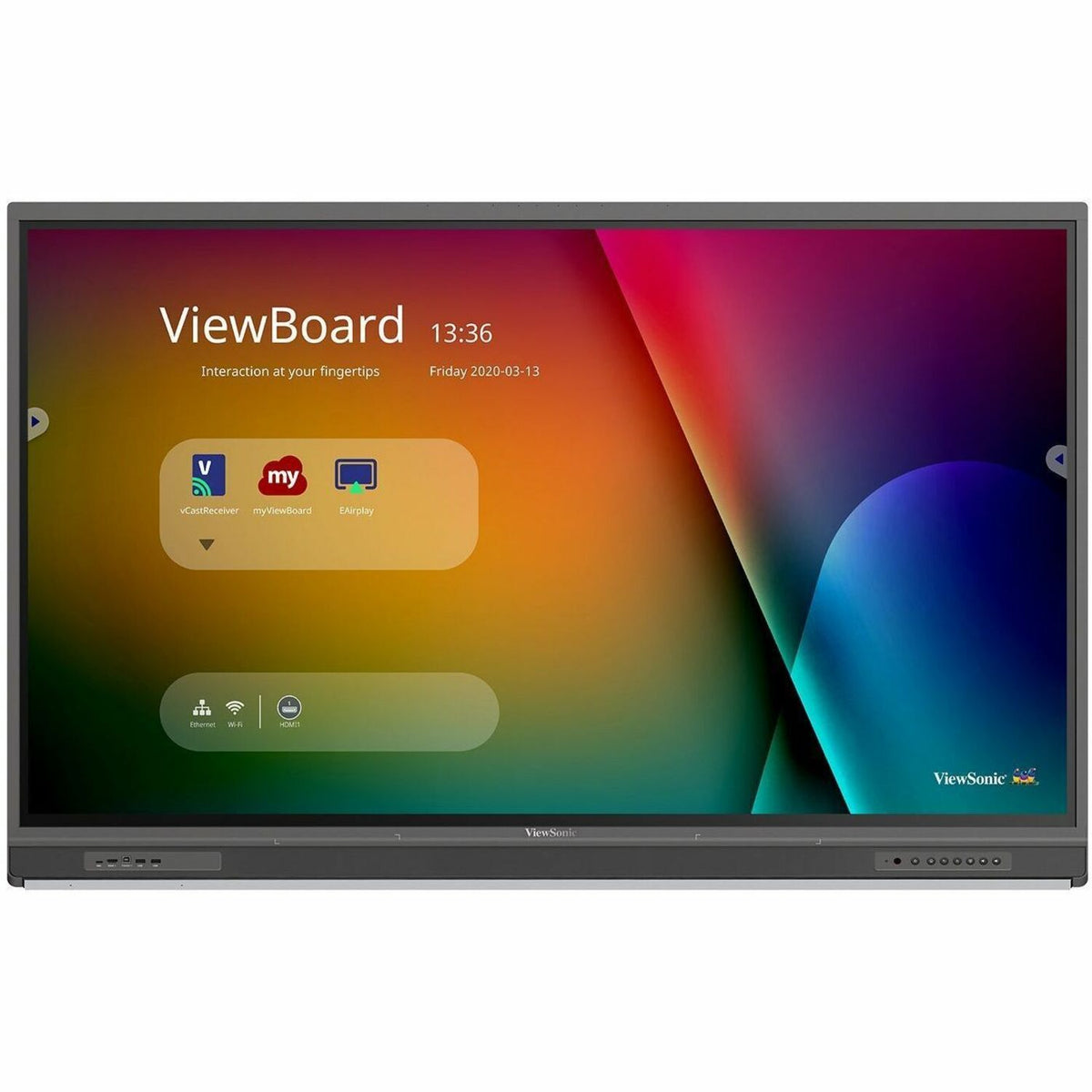 ViewSonic IFP6552-1C 65 Inch 4K Ultra HD Interactive Flat Panel Display with Integrated Microphone and USB-C - IFP6552-1C