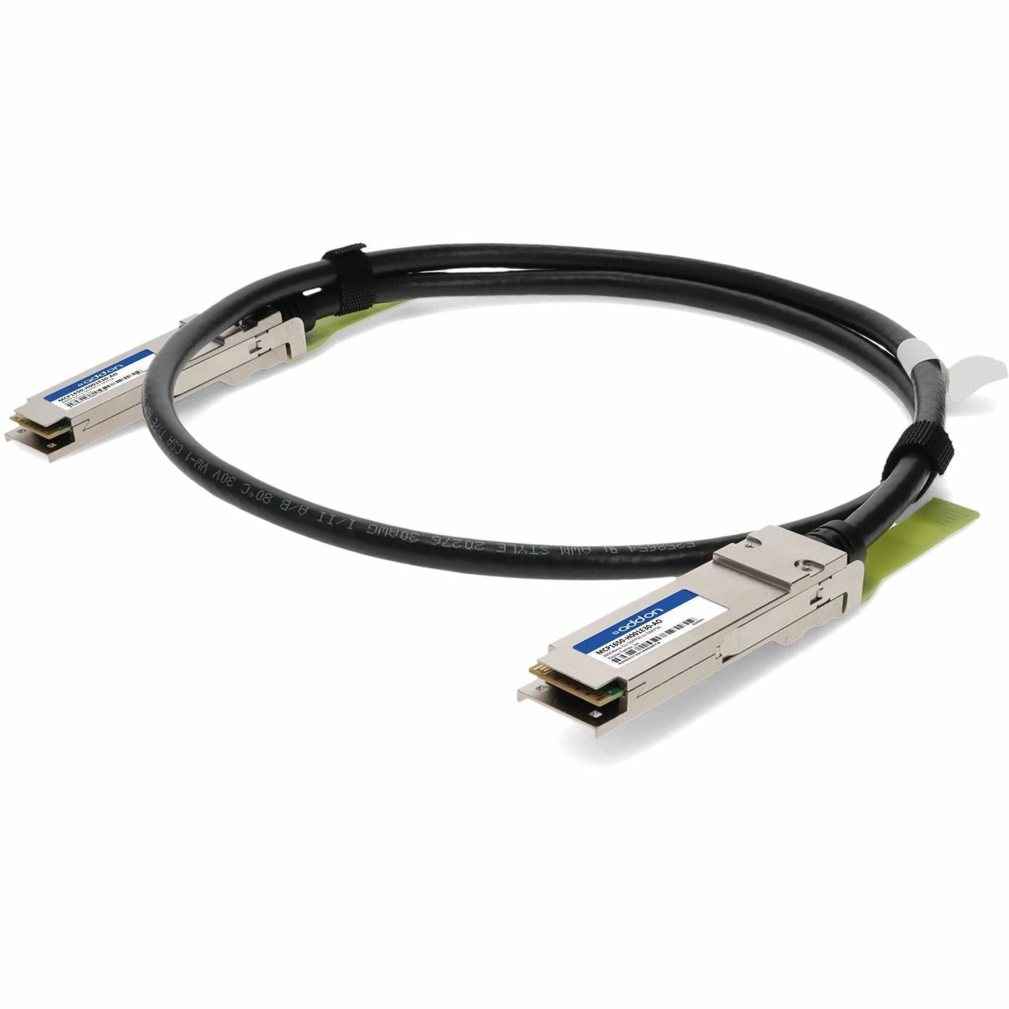 Mellanox MCP1650-H001E30 Compatible 200GBase-CU HDR QSFP56 to QSFP56 Direct Attach Cable (Passive Twinax, 1m) - MCP1650-H001E30-AO