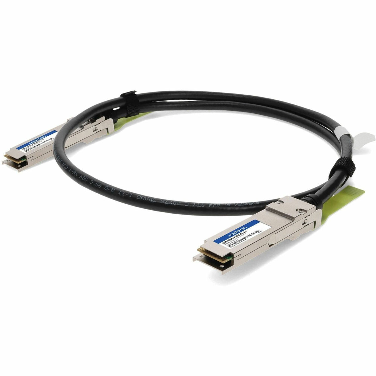 AddOn MSA and TAA Compliant 200GBase-CU QSFP56 to QSFP56 Direct Attach Cable (Passive Twinax, 2.0m) - Q56-200G-PDAC2M-AO