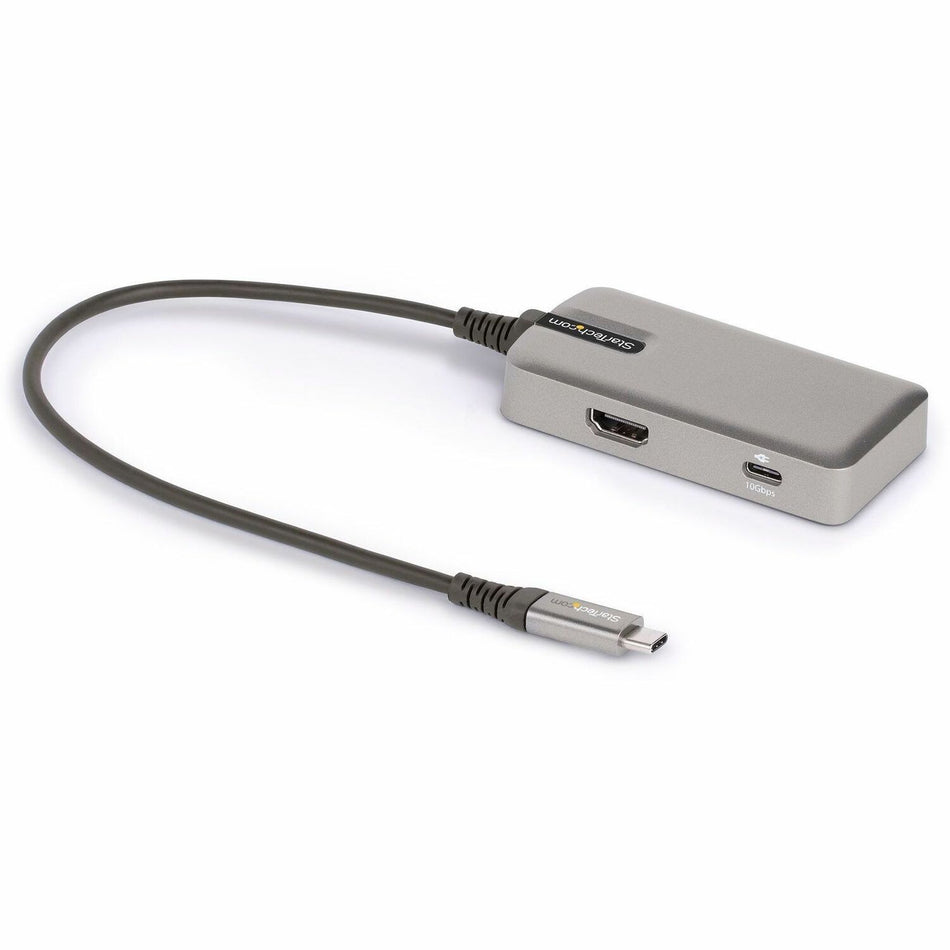 StarTech.com USB C Multiport Adapter, 4K 60Hz HDMI 2.0, 100W PD Pass-through, USB Hub, USB Type-C Mini Docking Station, 10" (25cm) Cable - DKT31CHPD3
