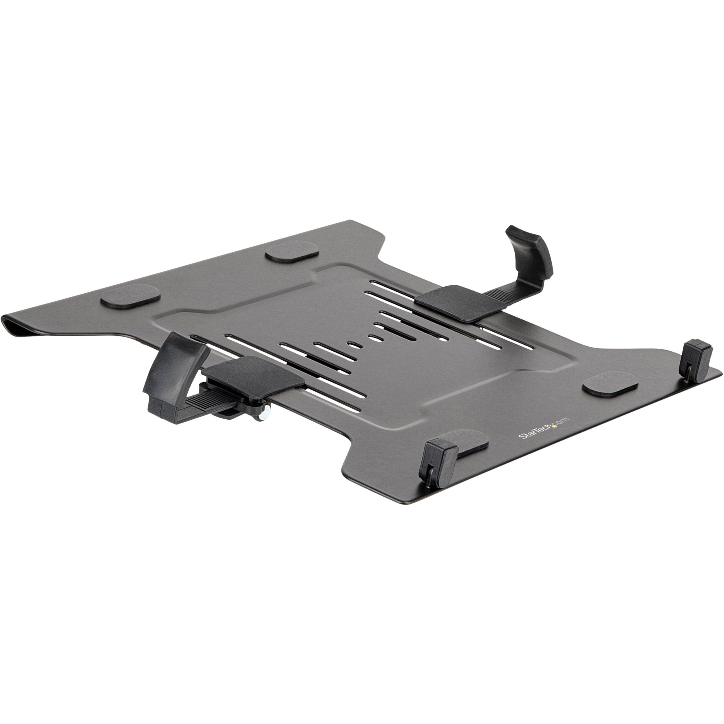 StarTech.com VESA Laptop Tray, Adjustable Monitor Arm Laptop Tray, Secures Notebooks up to 4.5kg (9.9lb), 75x75 & 100x100 VESA, Ventilated - LAPTOP-ARM-TRAY